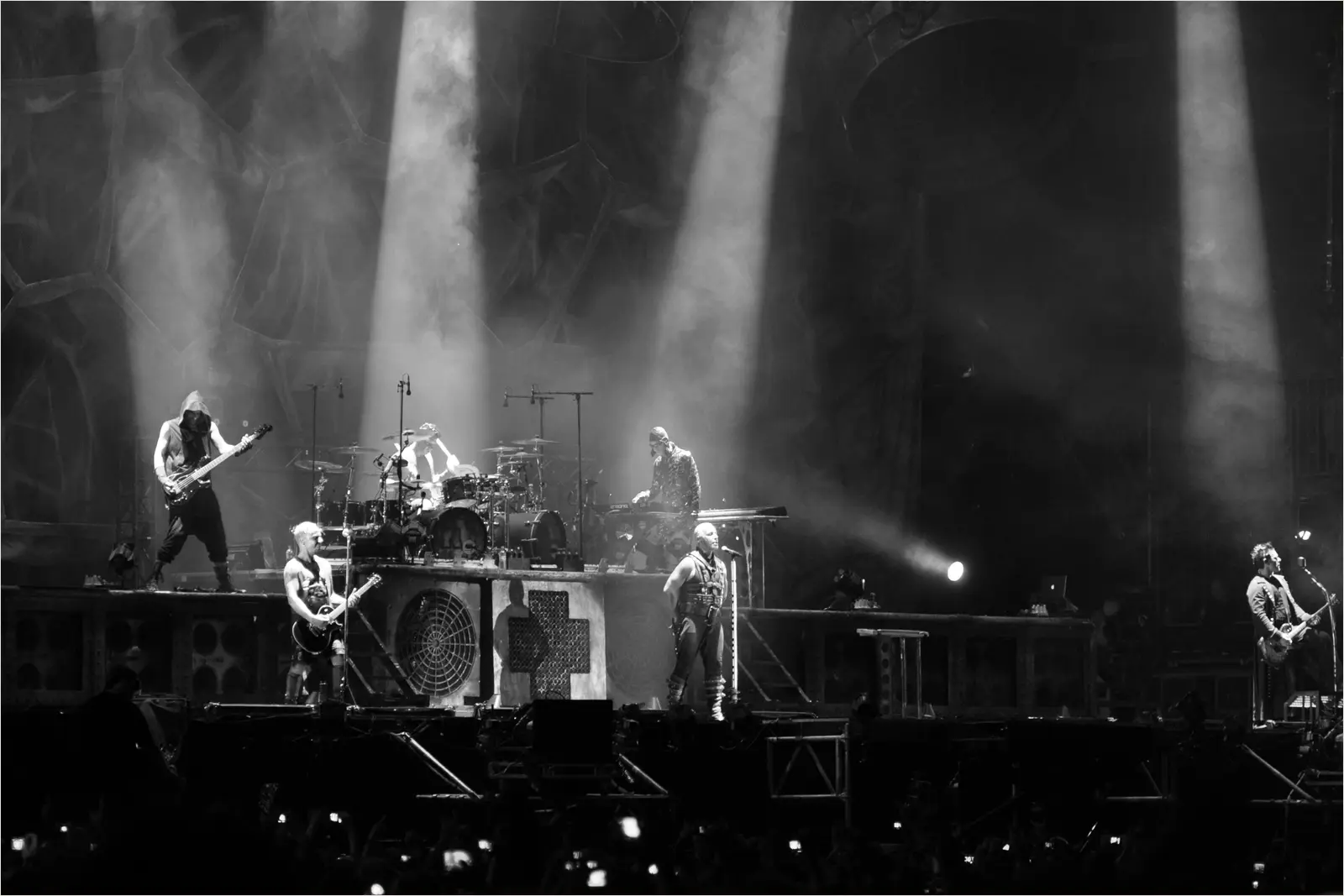 Pressefoto af Rammstein